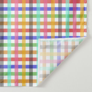 Multicolored Gingham Plaid Pattern Design  Fabric