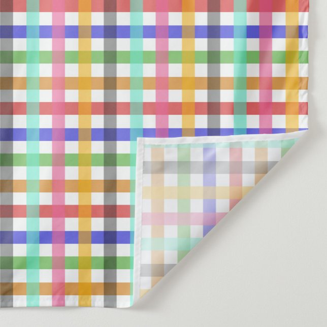 Multicolored Gingham Plaid Pattern Design  Tapestry (Creator Uploaded)