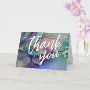 Multicolored Gold Liquid Abstract Art Casual Hand Card