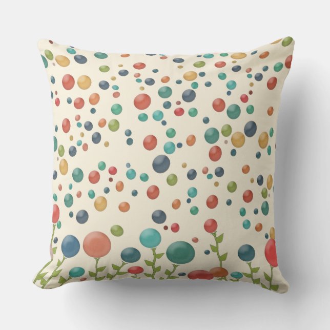 Multicolored Gumdrop Garden Pillow (Front)