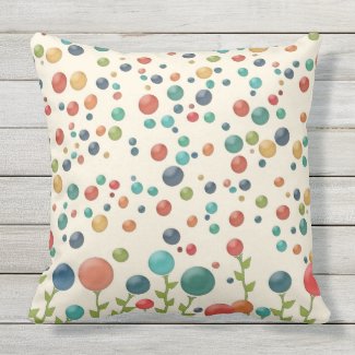 Multicolored Gumdrop Garden Pillow
