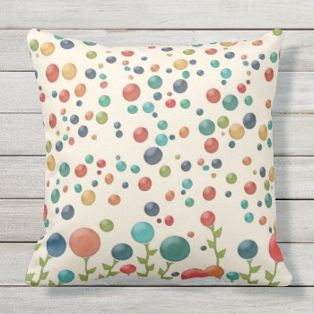 Multicolored Gumdrop Garden Pillow by debinSC at Zazzle