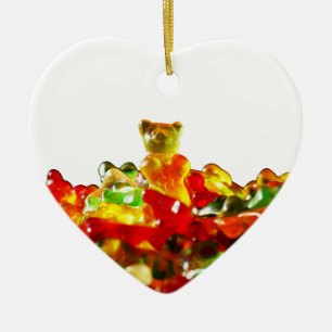 Multicolored Gummy Bears Ceramic Ornament