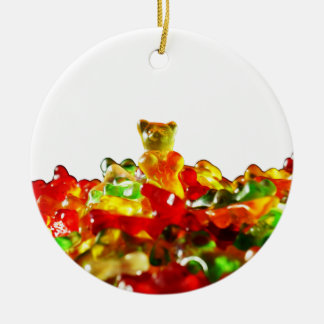 Multicolored Gummy Bears Ceramic Ornament