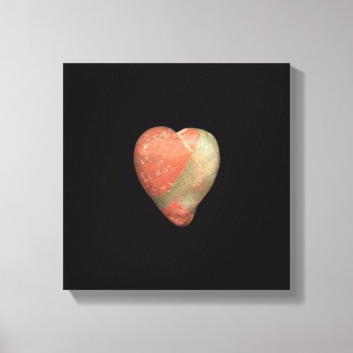 Multicolored Heart_Shaped Stone Canvas Print
