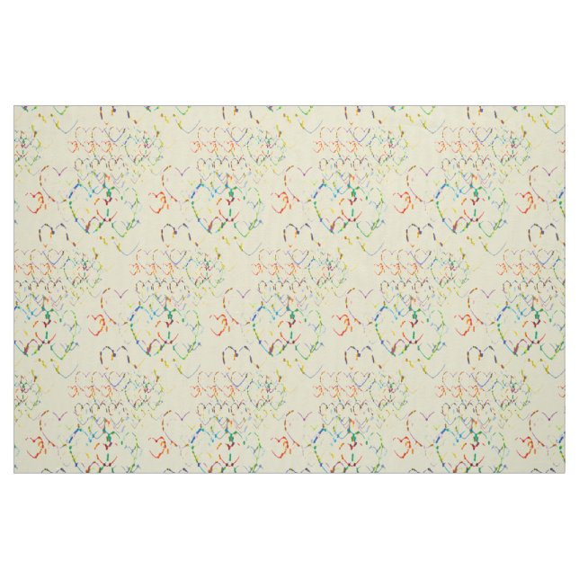 Multicolored Hearts Fabric (Fat Quarter)