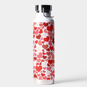 Multicolored Hearts Pattern-20367 Water Bottle