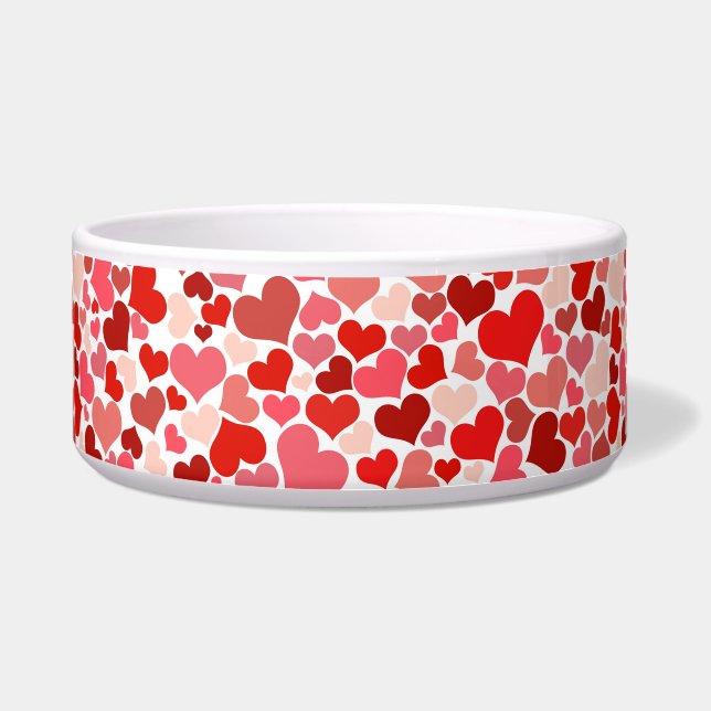 Multicolored Hearts Pattern Bowl (Front)