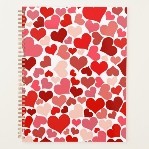 Multicolored Hearts Pattern Planner