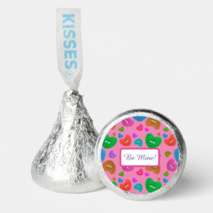 Multicolored Hearts with eyeball Love Valentines Hershey®'s Kisses®