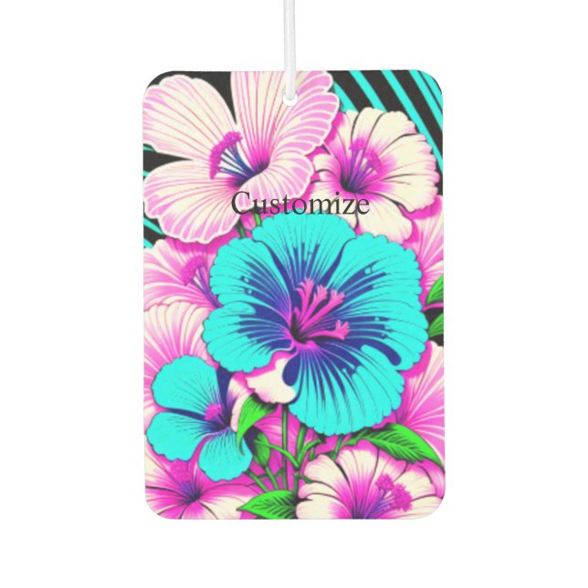 Multicolored Hibiscus Flowers Thunder_Cove Air Freshener (Front)