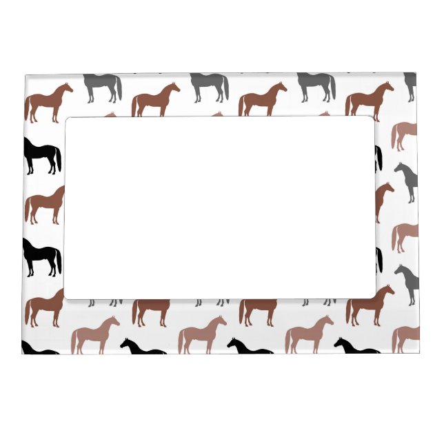 Multicolored Horses Pattern Magnetic Frame (Front)