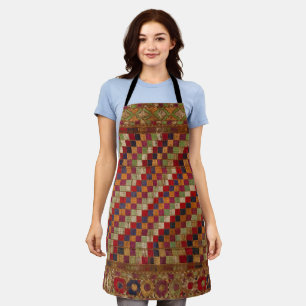 Multicolored Indian Quilt Print Apron