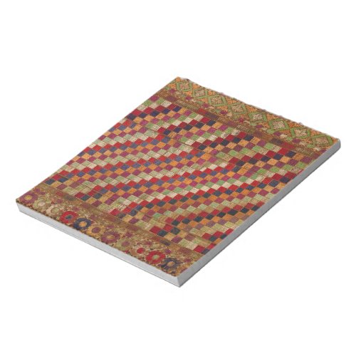 Multicolored Indian Quilt Print Notepad