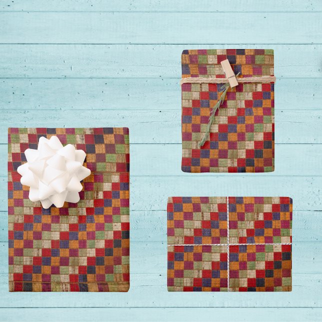 Multicolored Indian Quilt Print Wrapping Paper Sheets (Creator Uploaded)