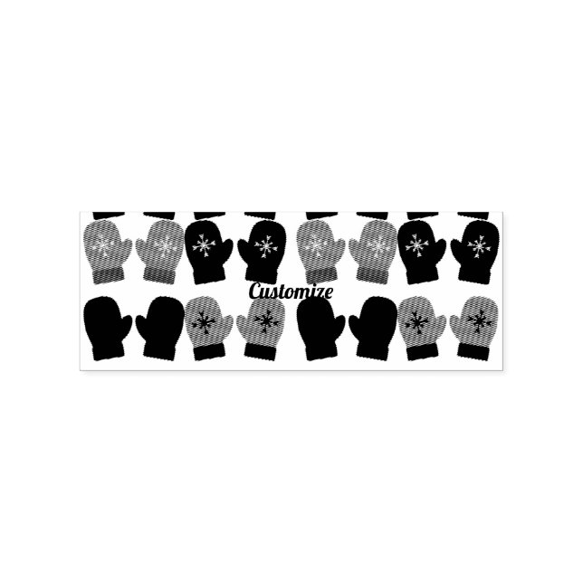 Multicolored Knitted Mittens Thunder_Cove Rubber Stamp (Imprint)