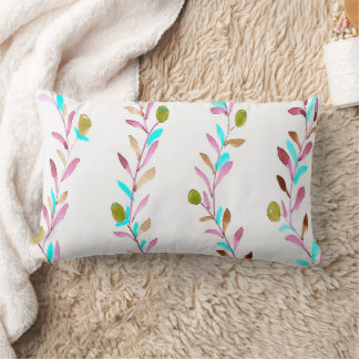 Multicolored leaves lumbar pillow