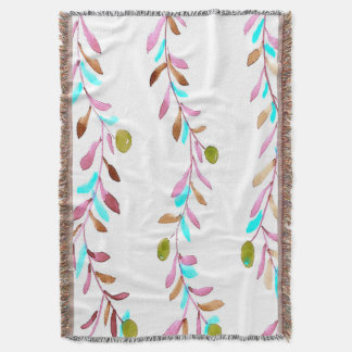 Multicolored Leaves Throw Blanket