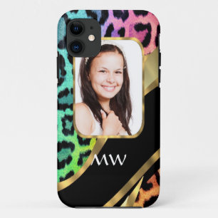 Multicolored leopard print iPhone 11 case