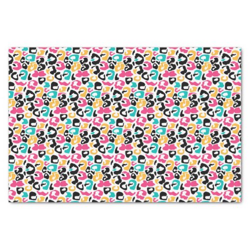 Multicolored leopard print tissue paper