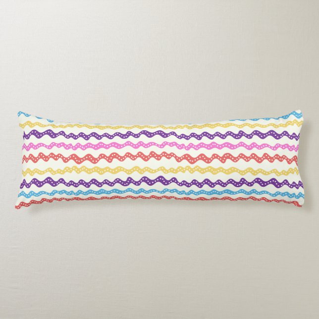multicolored lines body pillow (Front)