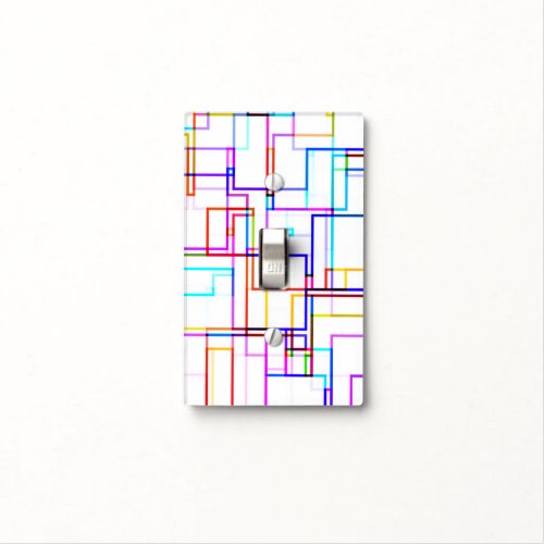 Multicolored Lines Light Switch Cover