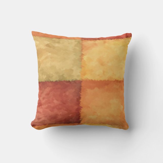 Multicolored M Throw Pillow (Front)