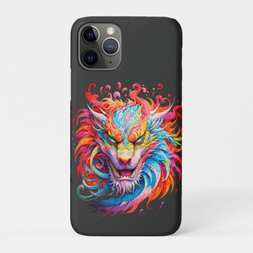 Multicolored Majesty Asian Dragon Artwork iPhone 11 Pro Case