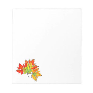 Multicolored Maple Leaves, Autumn leaf pattern Notepad