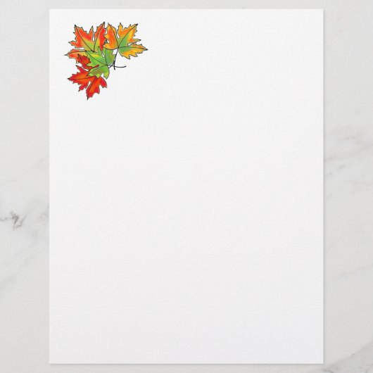 Multicolored Maple Leaves, botanical (Front)