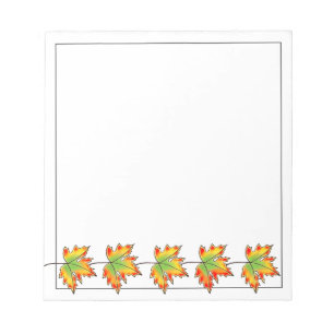 Multicolored Maple Leaves Notepad