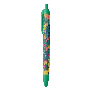 Multicolored meadow whimsical wild daisy flowers pen