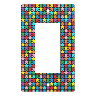 Multicolored Meeples Light Switch Cover