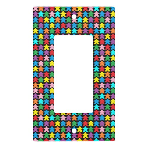 Multicolored Meeples Light Switch Cover