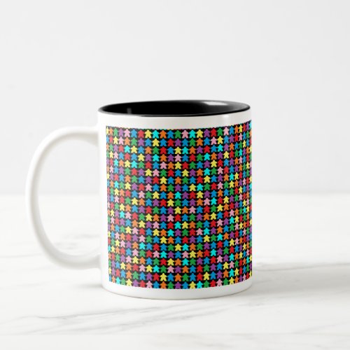 Multicolored Meeples Two_Tone Coffee Mug