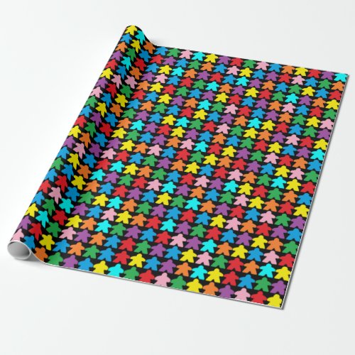 Multicolored Meeples Wrapping Paper
