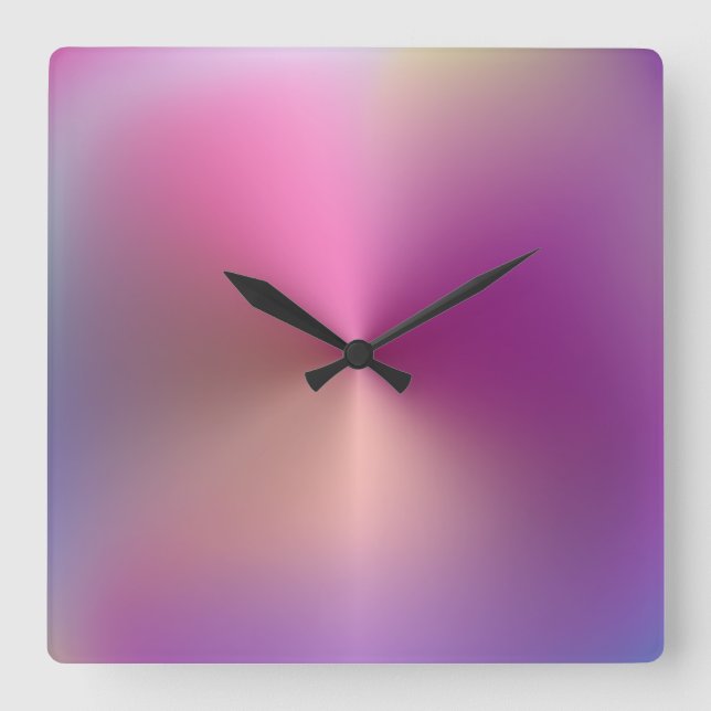 Multicolored Metallic Style Acrylic Wall Clock (Front)