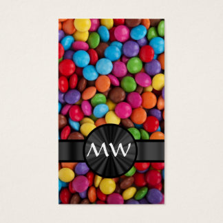 Multicolored mnogrammed candies