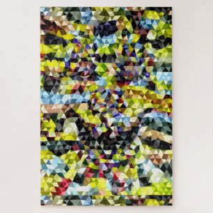 Multicolored Mosaic Geometric Contemporary Artwork Jigsaw Puzzle
