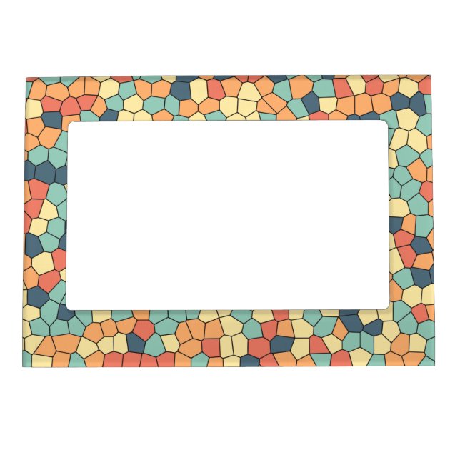 Multicolored mosaic pattern  magnetic frame (Front)