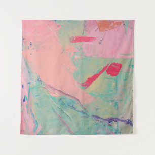 Multicolored oil paint texture. Abstract art backg Tapestry