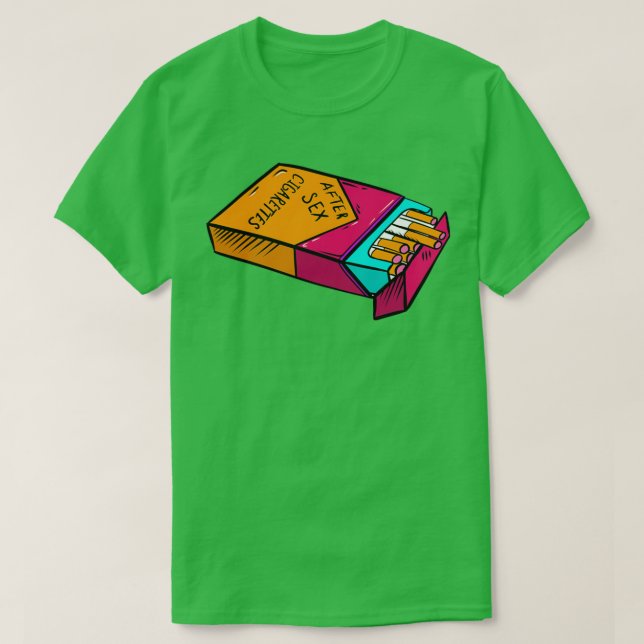 multicolored open pack of cigarettes T-Shirt (Design Front)