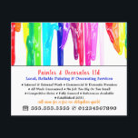 Multicolored Paint Drips, Painter & Decorator Flyer<br><div class="desc">Multicolored Paint Drips,  Painter & Decorator Advertising Flyer by The Business Card Store.</div>