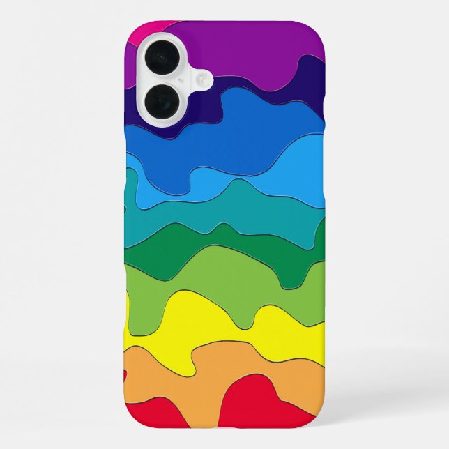 Multicolored paint iphone case (Back)