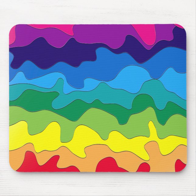 Multicolored paint mouse pad (Front)