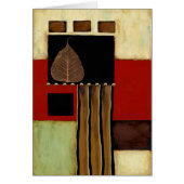 Multicolored Panel Painting with Brown Leaf (Front)