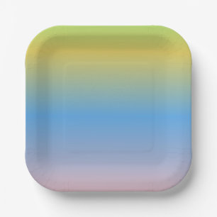 Multicolored Pastel Baby Shower Birthday  Paper Plates