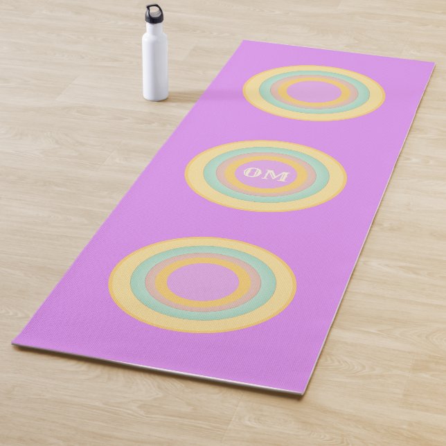Multicolored Pastel Circles Yoga Mat (In Situ)