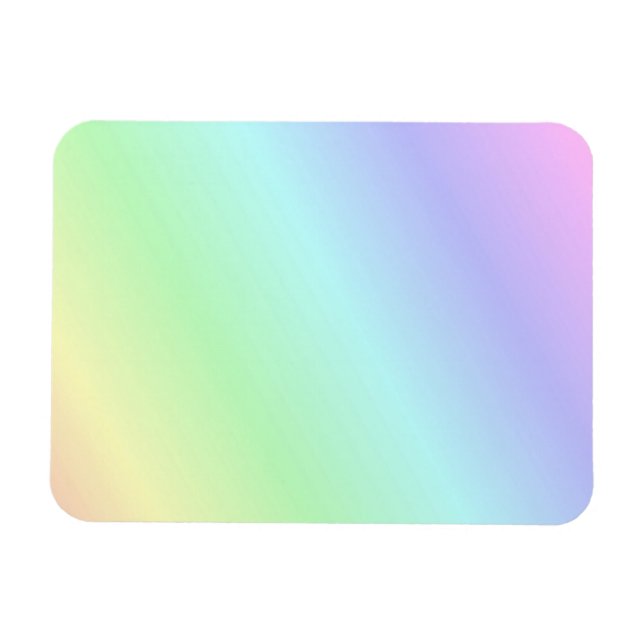 multicolored pastel palette, rainbow of colors magnet (Horizontal)