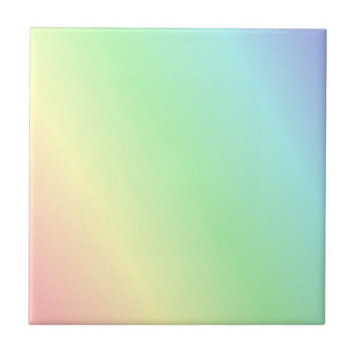 Multicolored pastel pattern ceramic tile